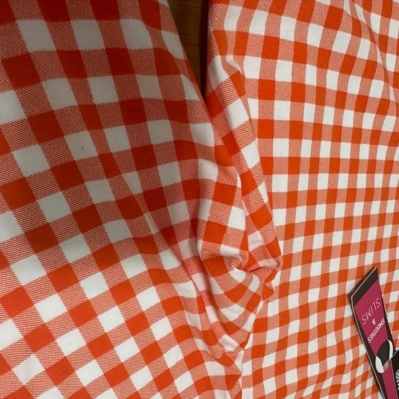 Teezher Orange Gingham Capri Slim Waist Pants NWT - Picture 11 of 11